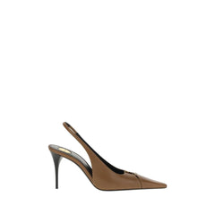 Saint Laurent Brown Lamb Ovis Aries Aries High Heel Pumps