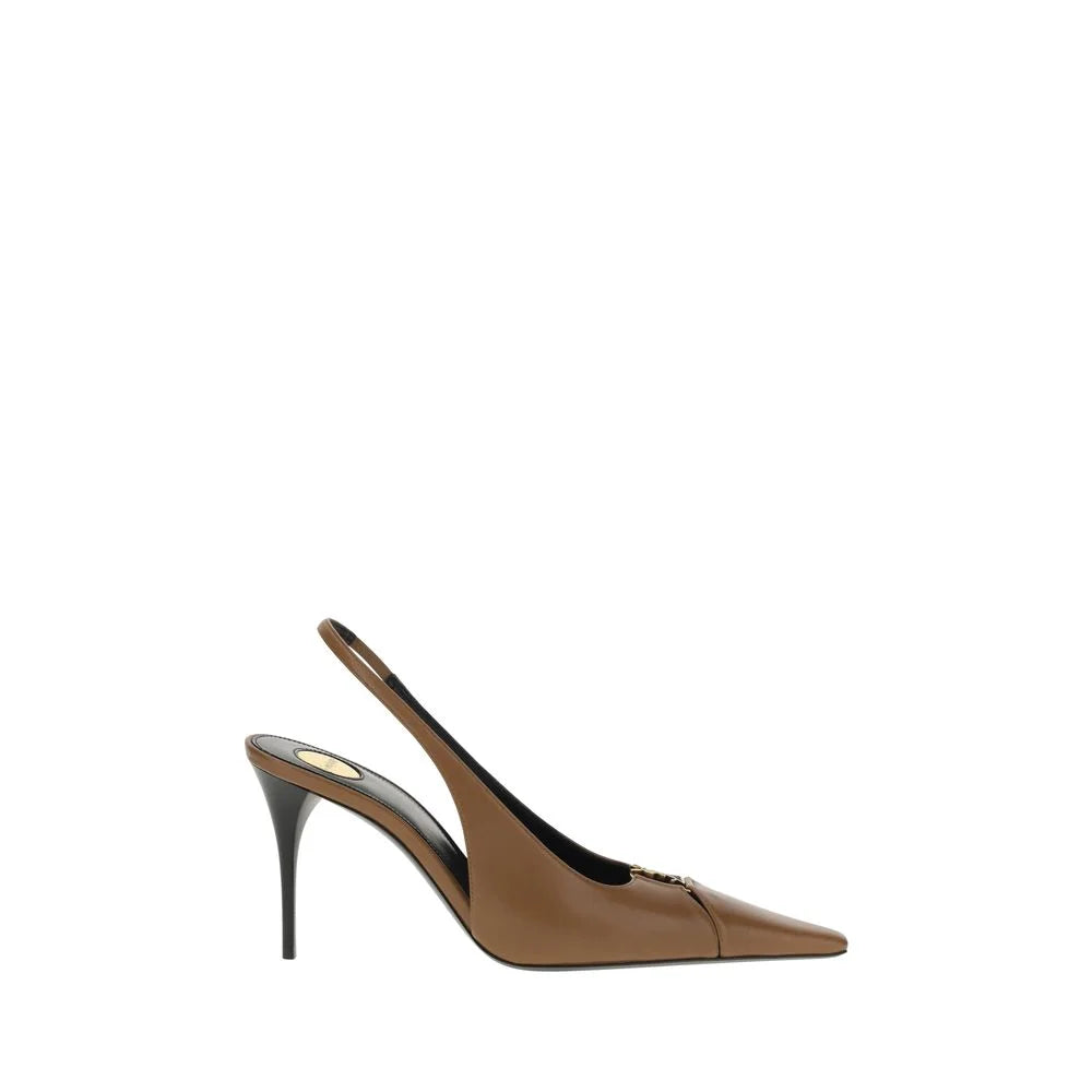Saint Laurent Brown Lamb Ovis Aries Aries High Heel Pumps - EU36.5/US6.5