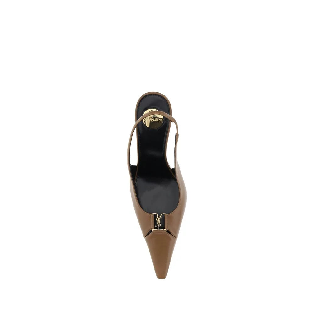 Saint Laurent Brown Lamb Ovis Aries Aries High Heel Pumps - EU36.5/US6.5