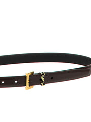 Saint Laurent Brown Leather Regular Belt - 95 cm / 38 Inches