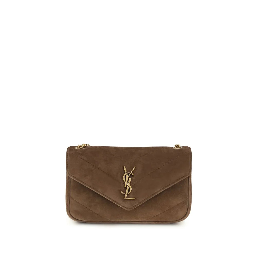Saint Laurent Brown Leather Shoulder Bag