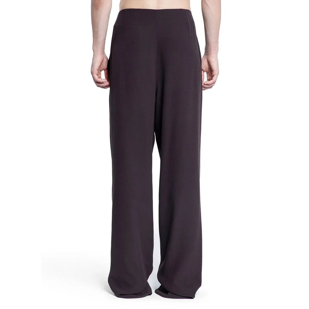 Saint Laurent Brown Silk Dress Pants - 48 | M
