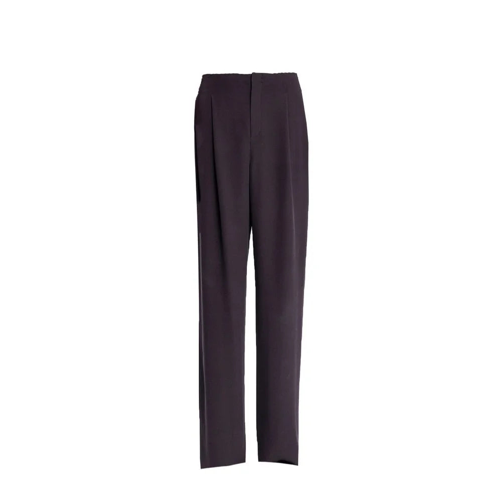 Saint Laurent Brown Silk Dress Pants - 48 | M