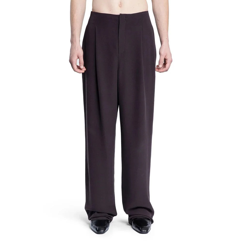 Saint Laurent Brown Silk Dress Pants - 48 | M