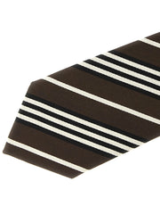 Saint Laurent Brown Silk Tie