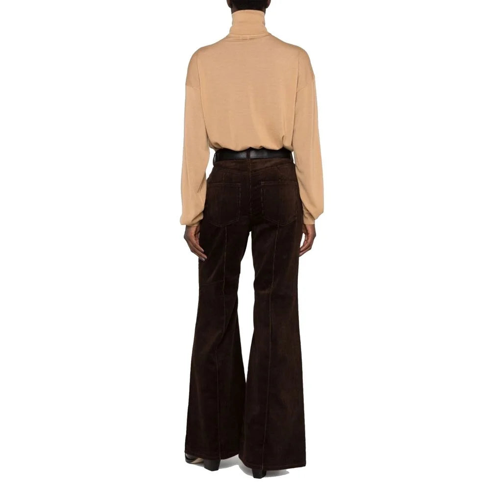 Saint Laurent Brown Virgin Wool Turtleneck - M