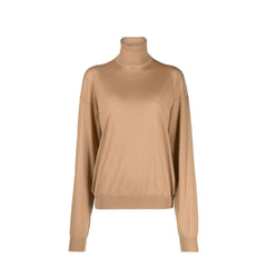 Saint Laurent Brown Virgin Wool Turtleneck - M
