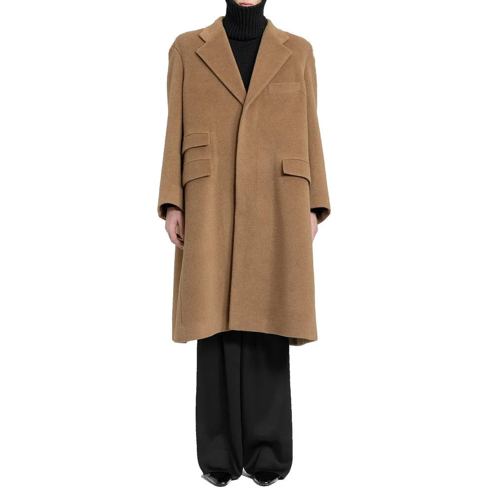 Saint Laurent Brown Wool Coat - IT48 | M