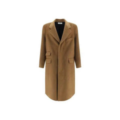 Saint Laurent Brown Wool Coat - IT48 | M