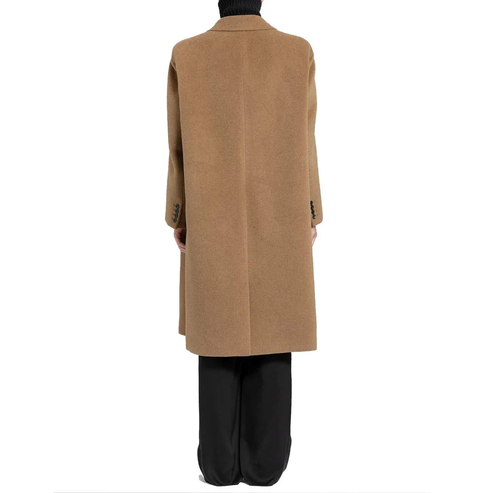 Saint Laurent Brown Wool Coat - IT48 | M