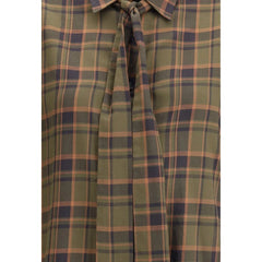 Saint Laurent Cassandre check lavallière Shirt - L