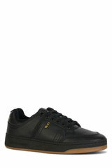 Saint Laurent Elegant Black Low-Top Leather Sneakers - EU41/US8 - Sneakers