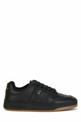 Saint Laurent Elegant Black Low-Top Leather Sneakers - EU41/US8 - Sneakers