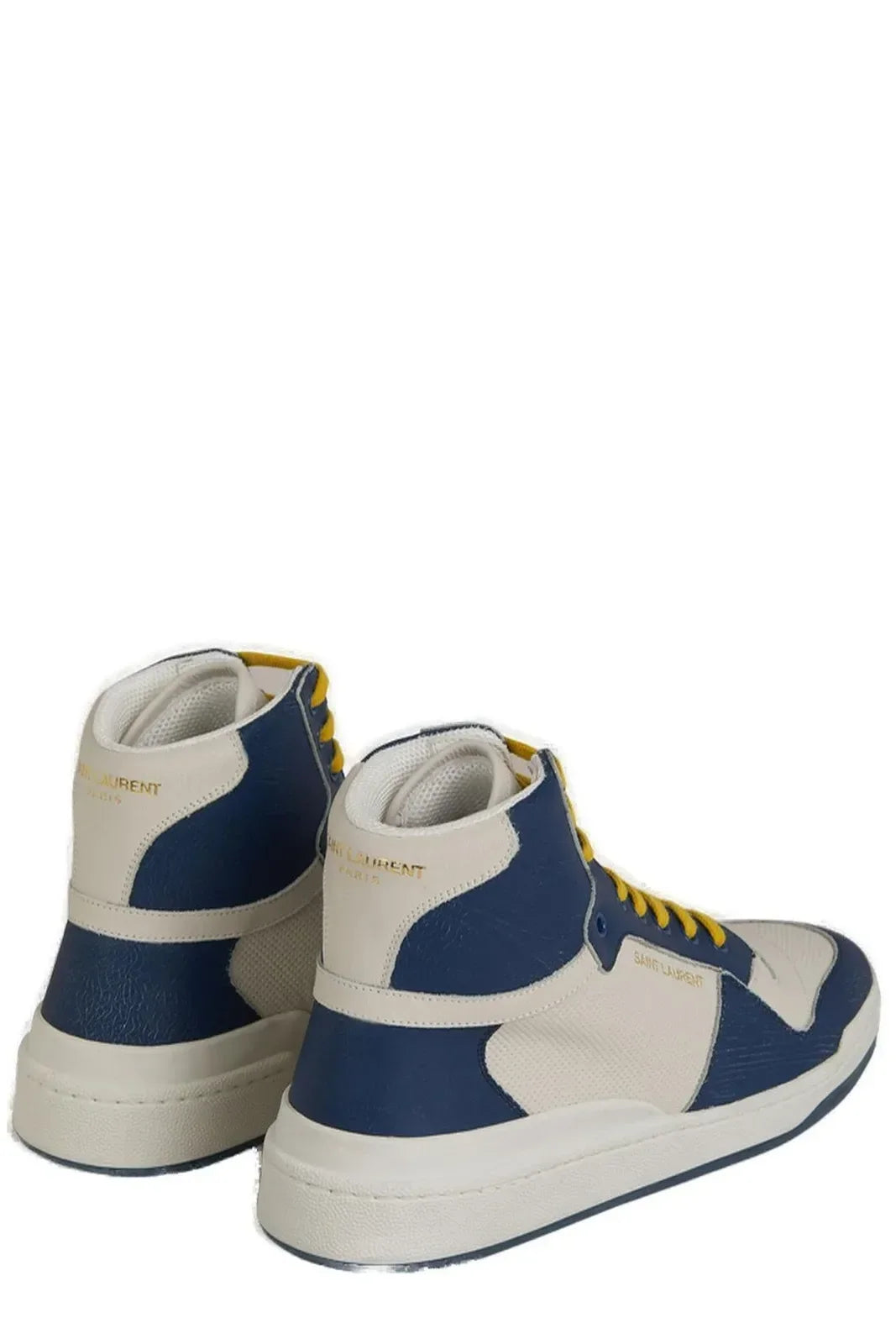 Saint Laurent Elevate Your Style with Mid-Top Blue Luxury Sneakers - Sneakers