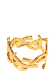 Saint Laurent Gold Brass Broch