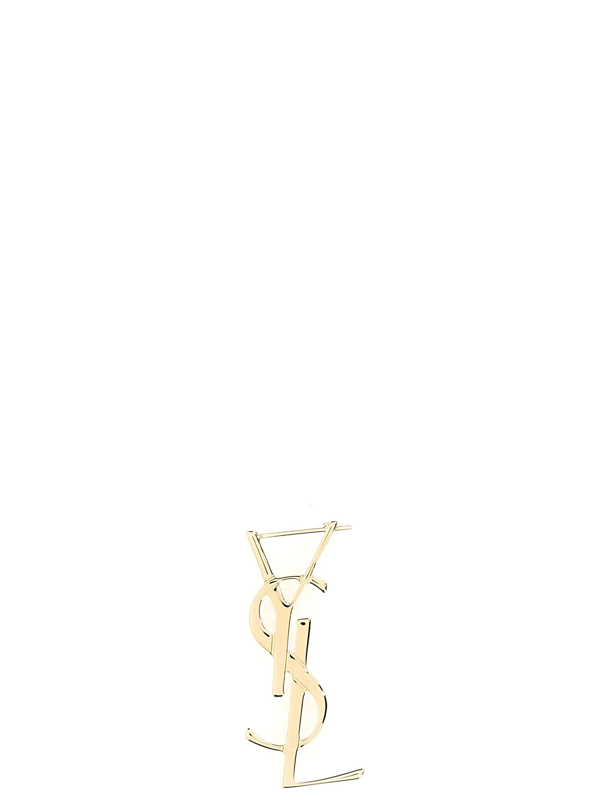 Saint Laurent Gold Brass Earrings - One Size
