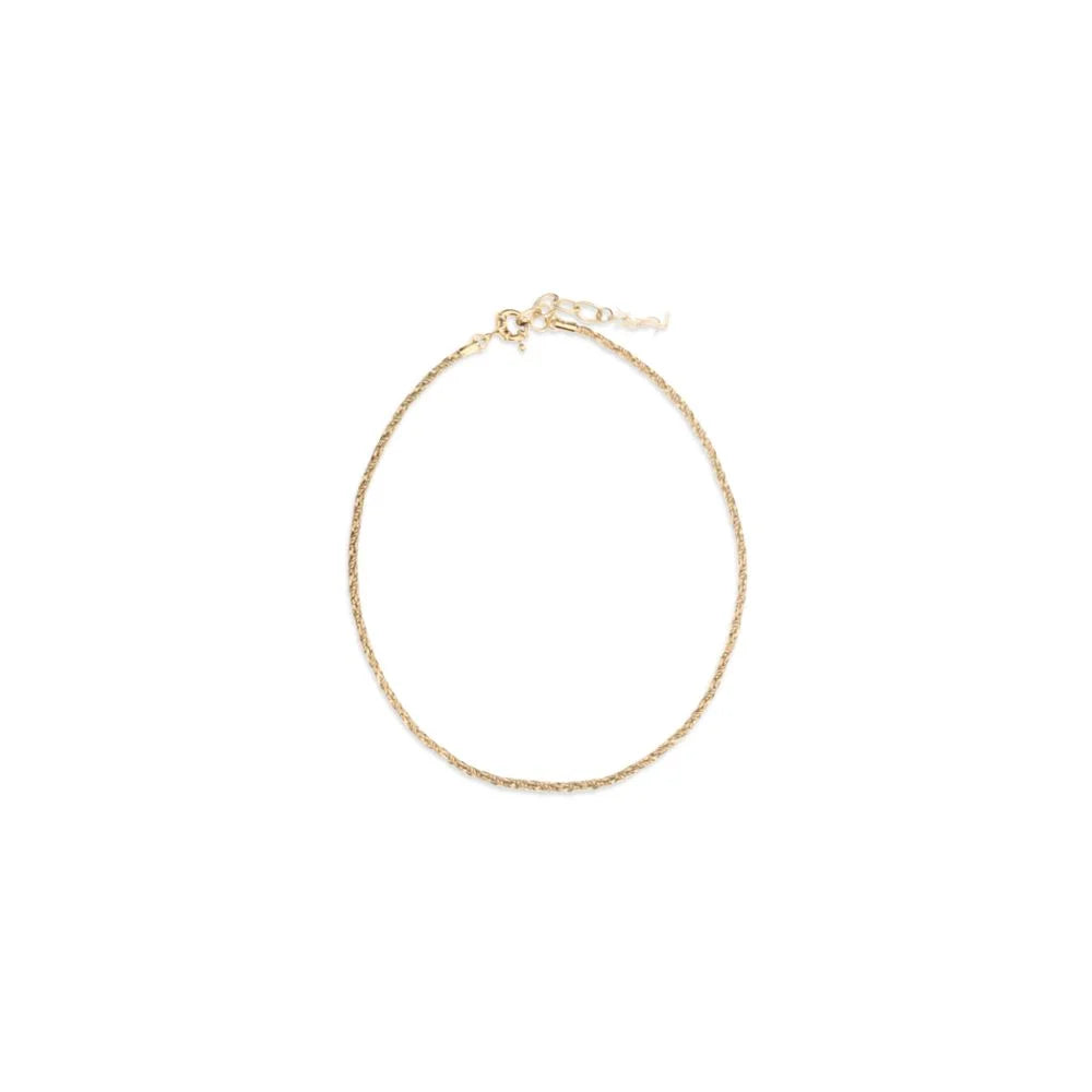 Saint Laurent Gold Brass Necklace - One Size