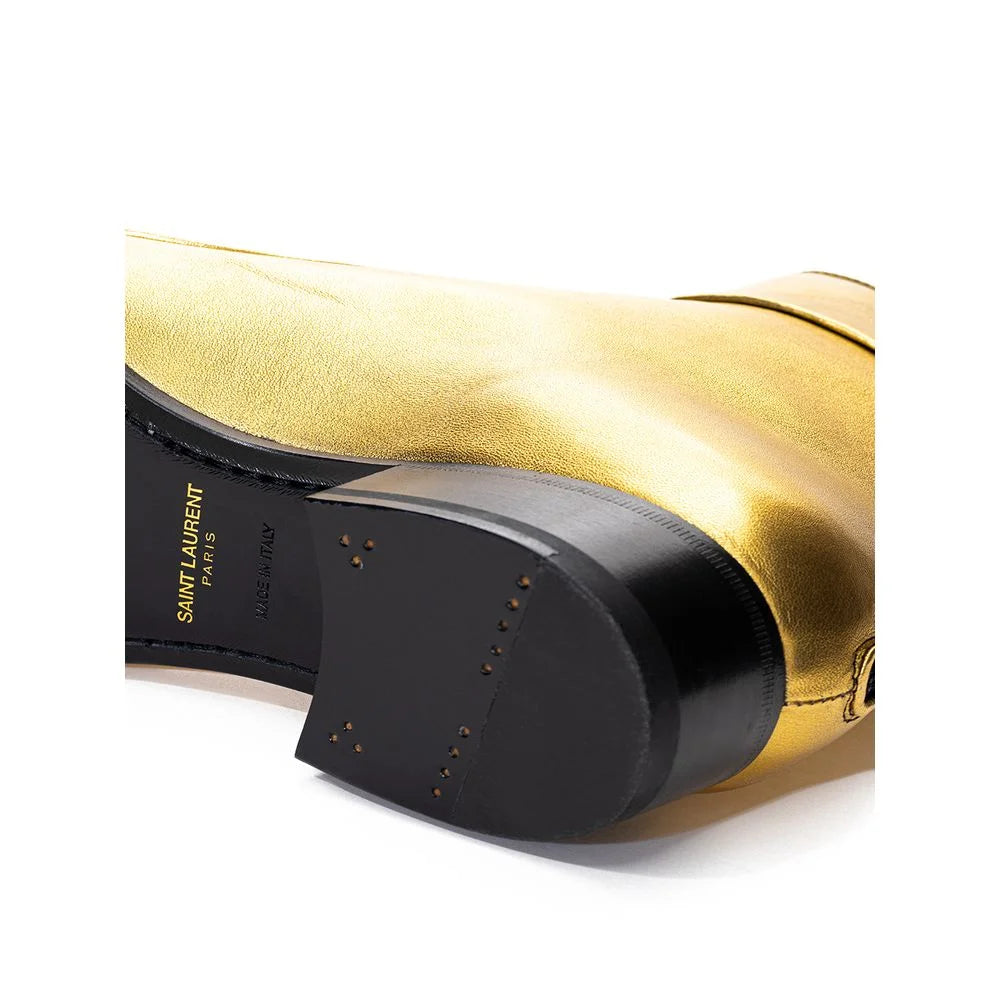 Saint Laurent Zlatá botka z kůže - EU35/US5
