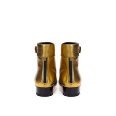 Saint Laurent Gold Leather Boot - EU35/US5 - Boots