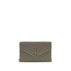 Saint Laurent Gray Calf Leather Bos Taurus Wallet