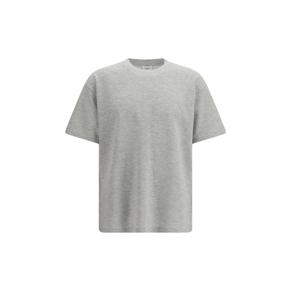 Saint Laurent Gray Cotton T-Shirt