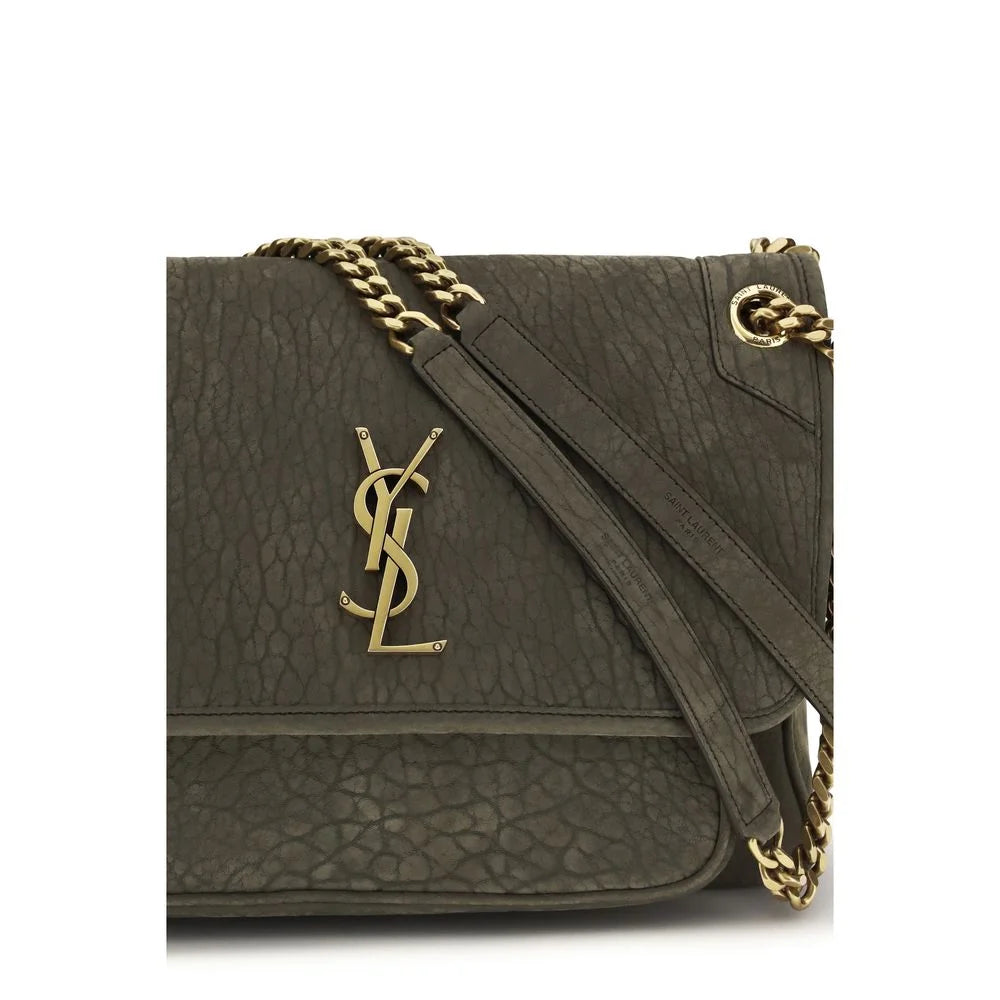 Saint Laurent Gray Lamb Ovis Aries Aries Shoulder Bag