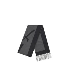 Saint Laurent Gray Silk Scarf