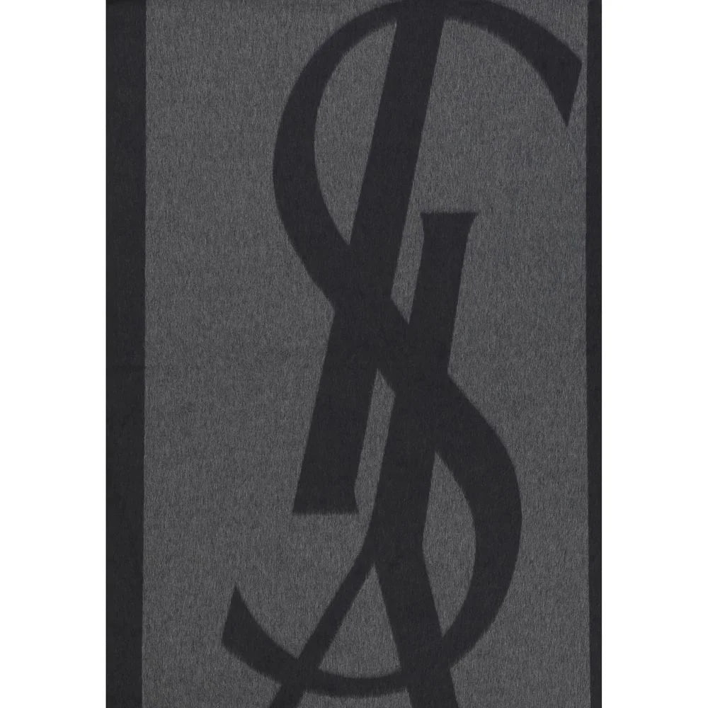 Saint Laurent Gray Silk Scarf