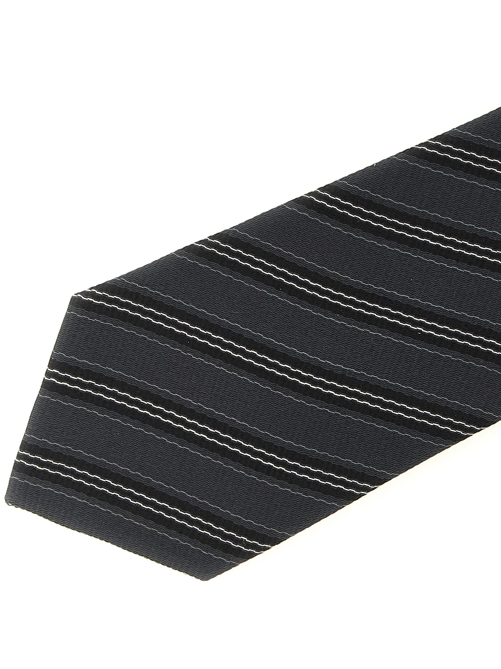 Saint Laurent Gray Silk Tie