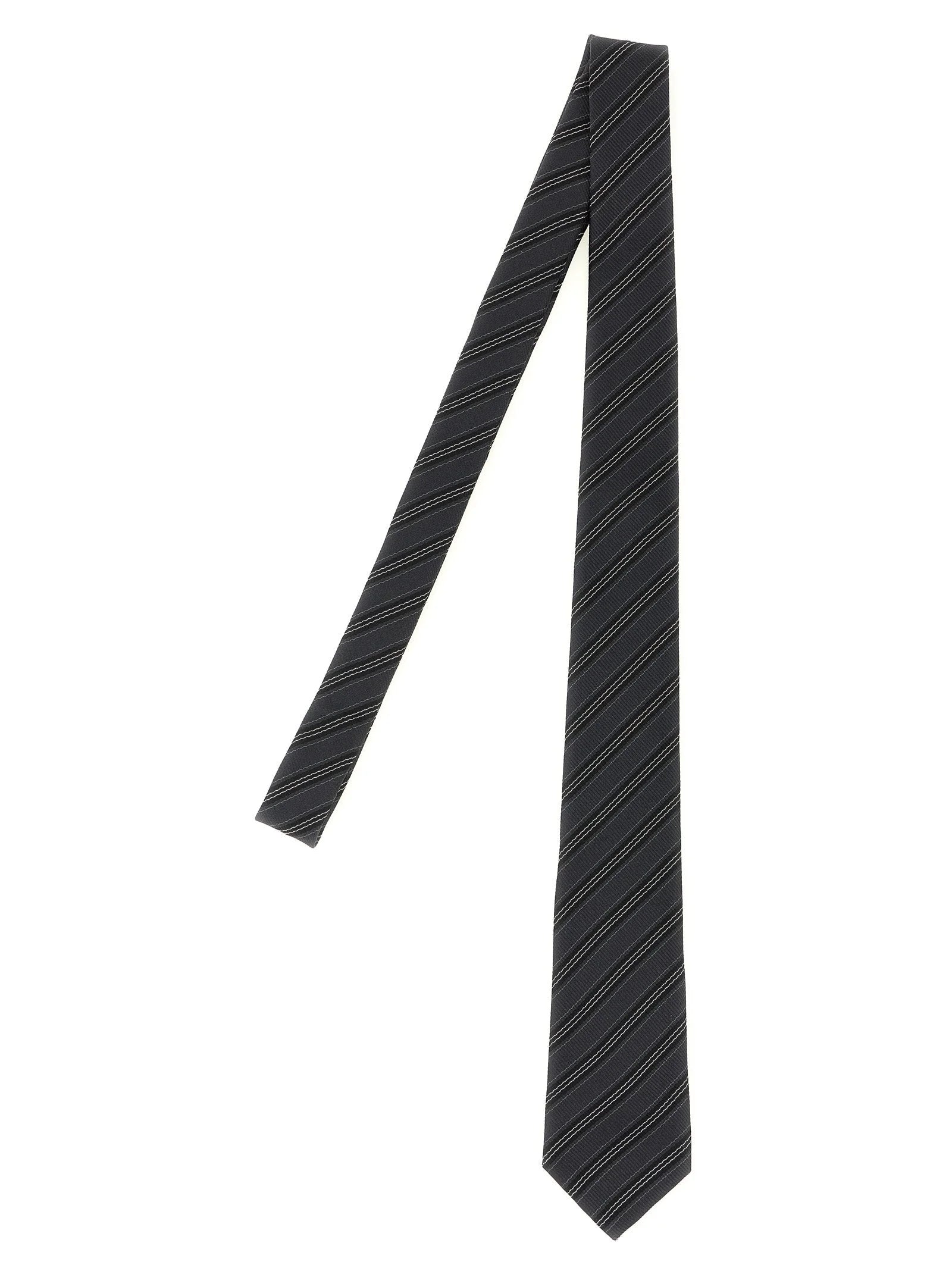 Saint Laurent Gray Silk Tie