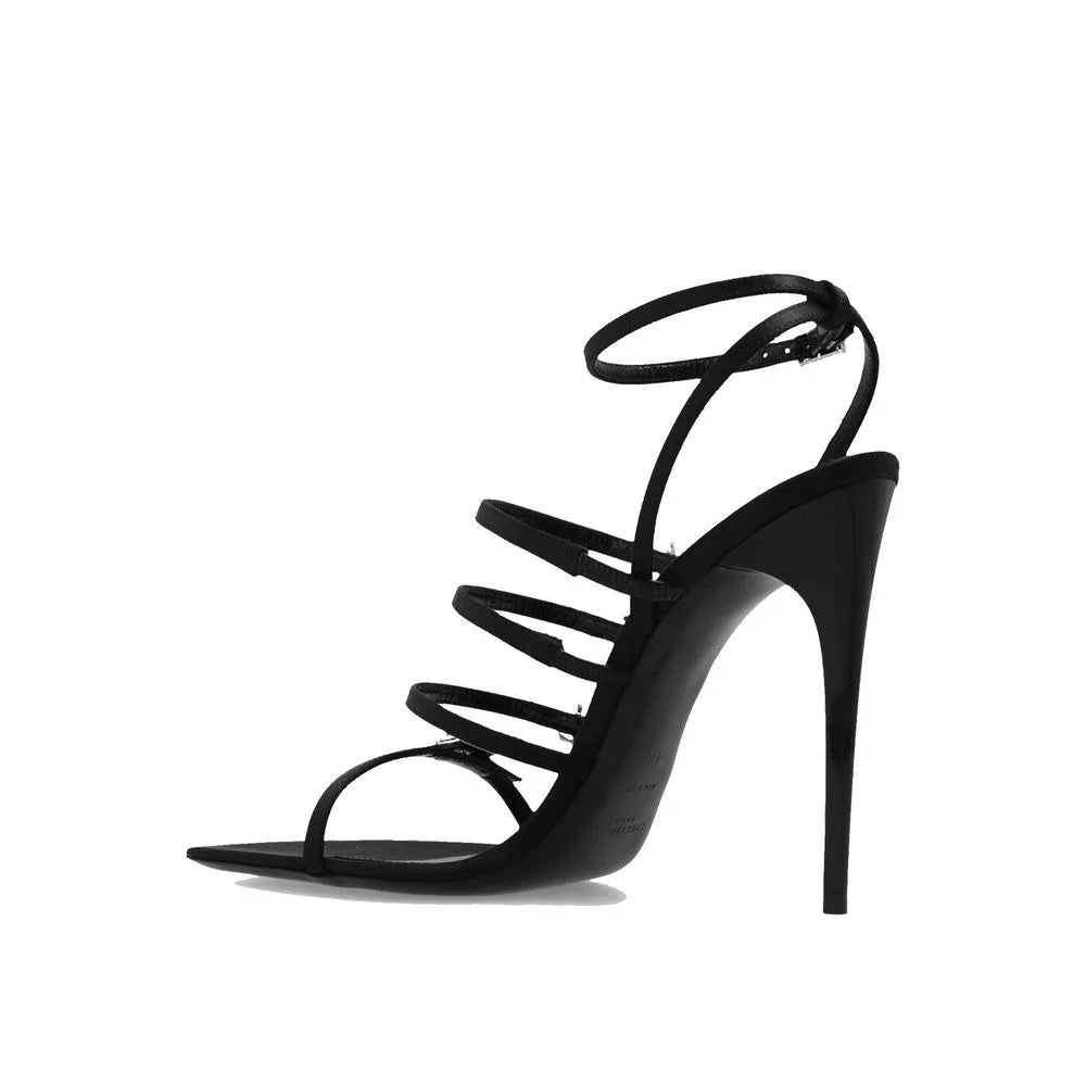 Saint Laurent Jerry Satin Sandals - EU36/US6 - Sandals