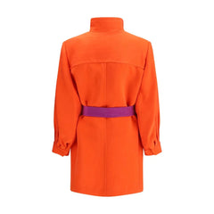 Saint Laurent Orange Silk Coat - IT38 | S