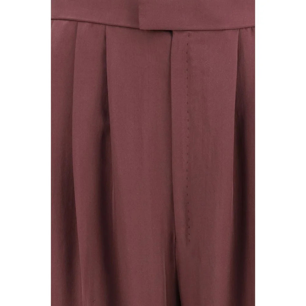 Saint Laurent Purple Silk Dress Pants