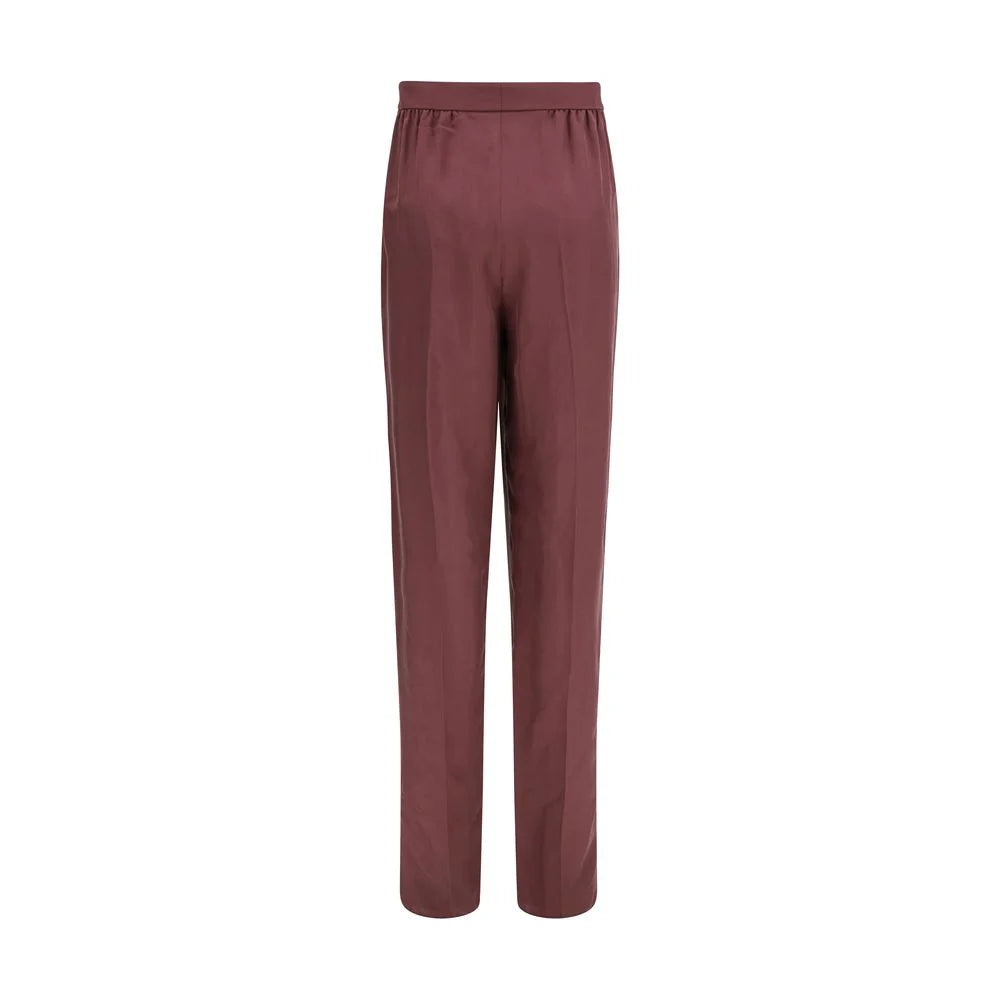 Saint Laurent Purple Silk Dress Pants