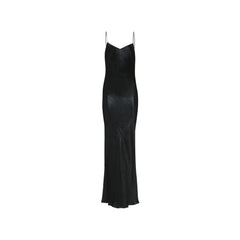 Saint Laurent Satin Long Dress - 42 - Dresses