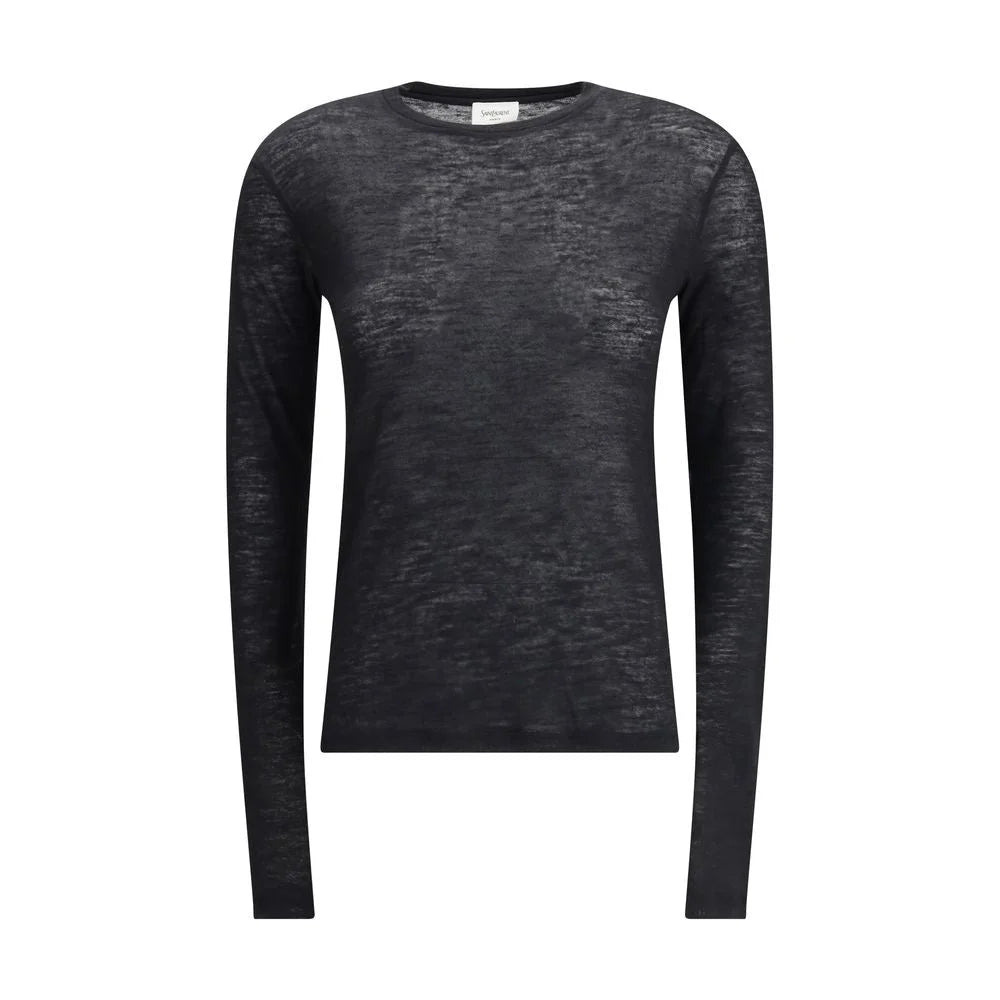 Saint Laurent Short-sleeved T-shirt in Cashmere and Silk - T-Shirts