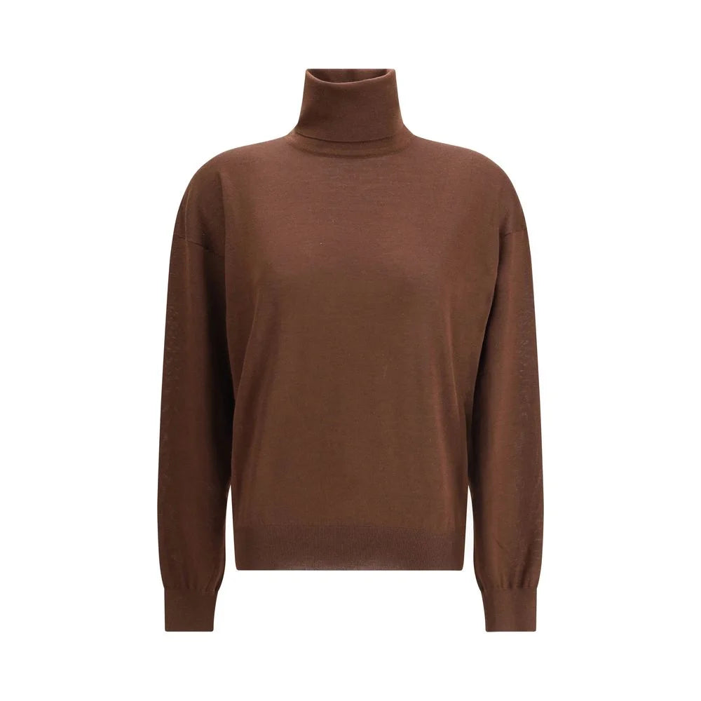 Saint Laurent Turtleneck Pullover in Cashmere Wool and Silk - Sweaters