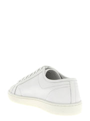 Saint Laurent White Calfskin Low Top Sneakers