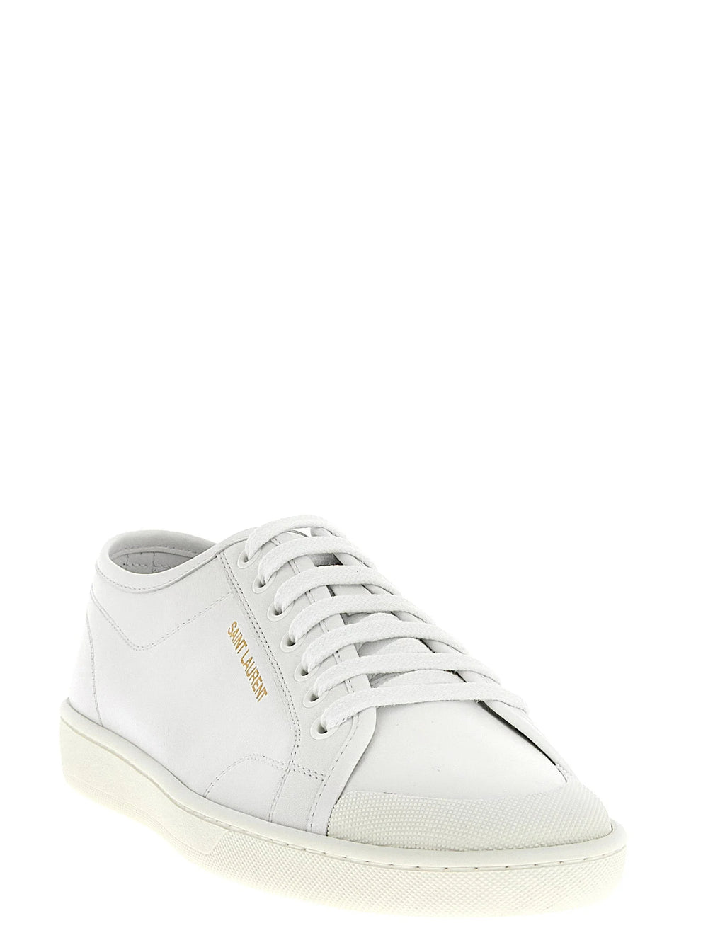 Saint Laurent White Calfskin Low Top Sneakers