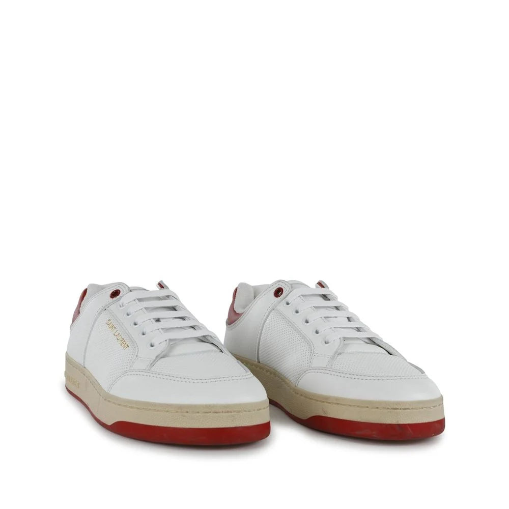Saint Laurent White Calfskin Low Top Sneakers - EU41/US8