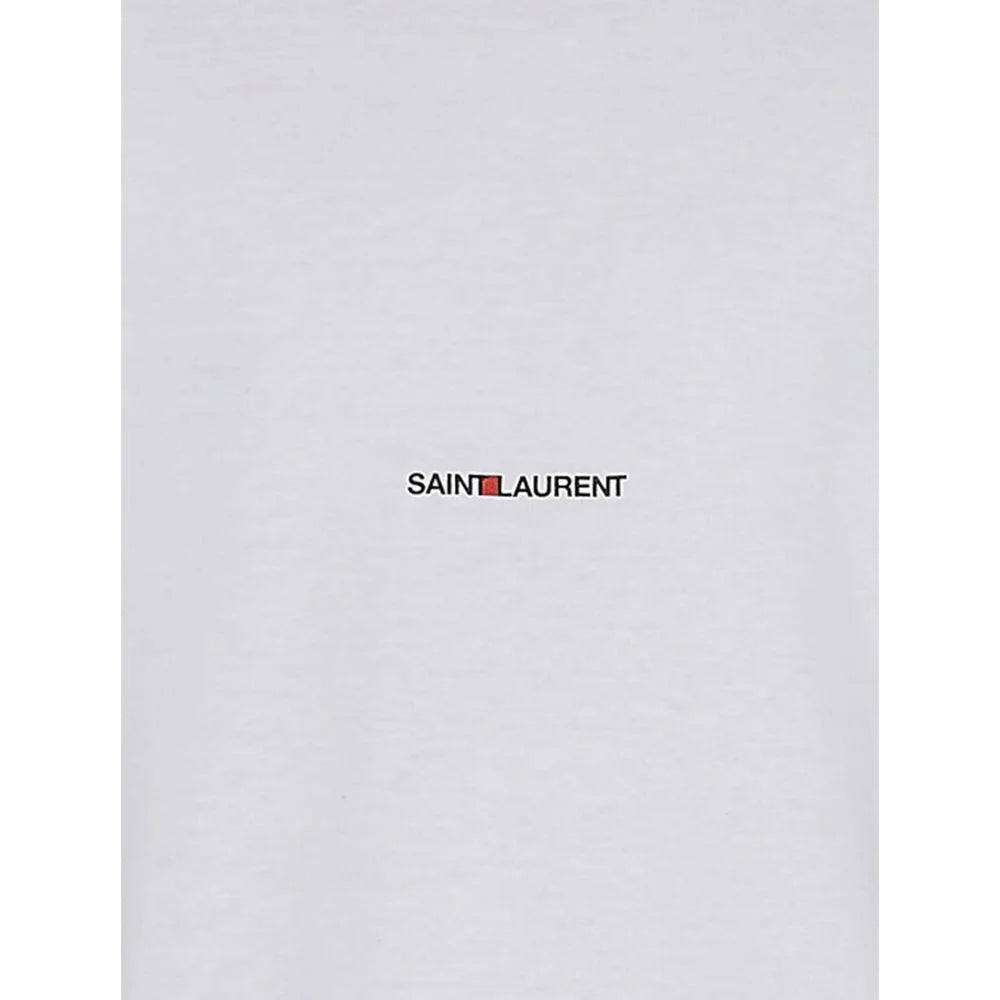 Saint Laurent White Cotton T-Shirt