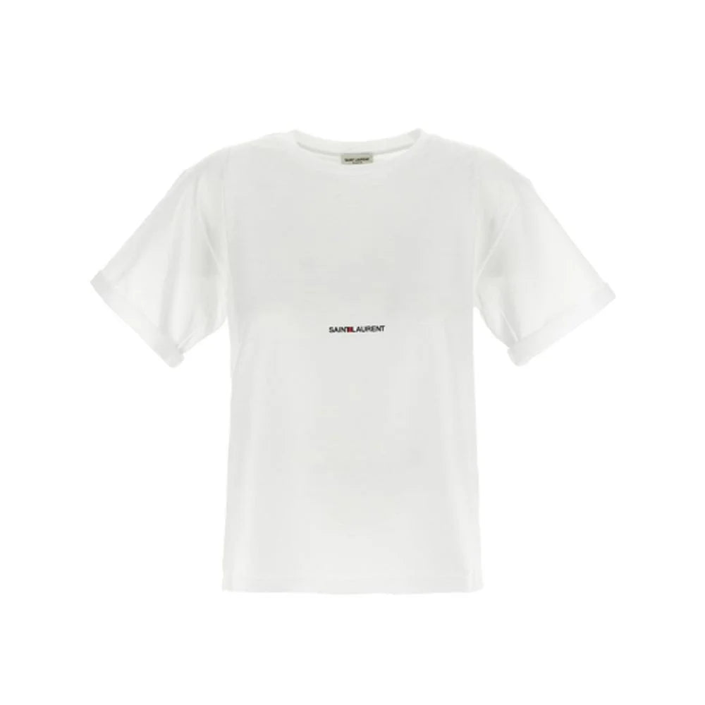 Saint Laurent White Cotton T-Shirt