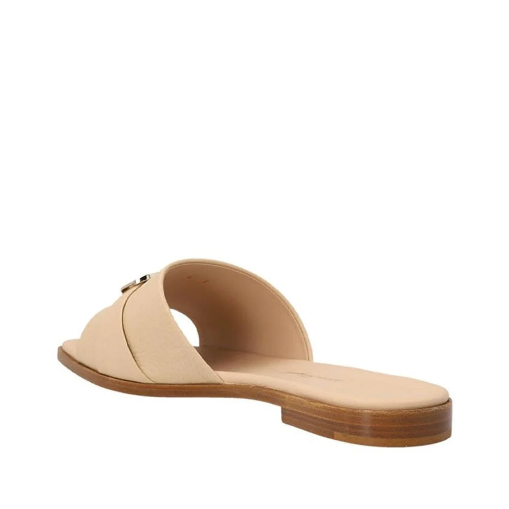 Salvatore Ferragamo Beige Calfskin Flat Sandals - EU35.5/US5.5