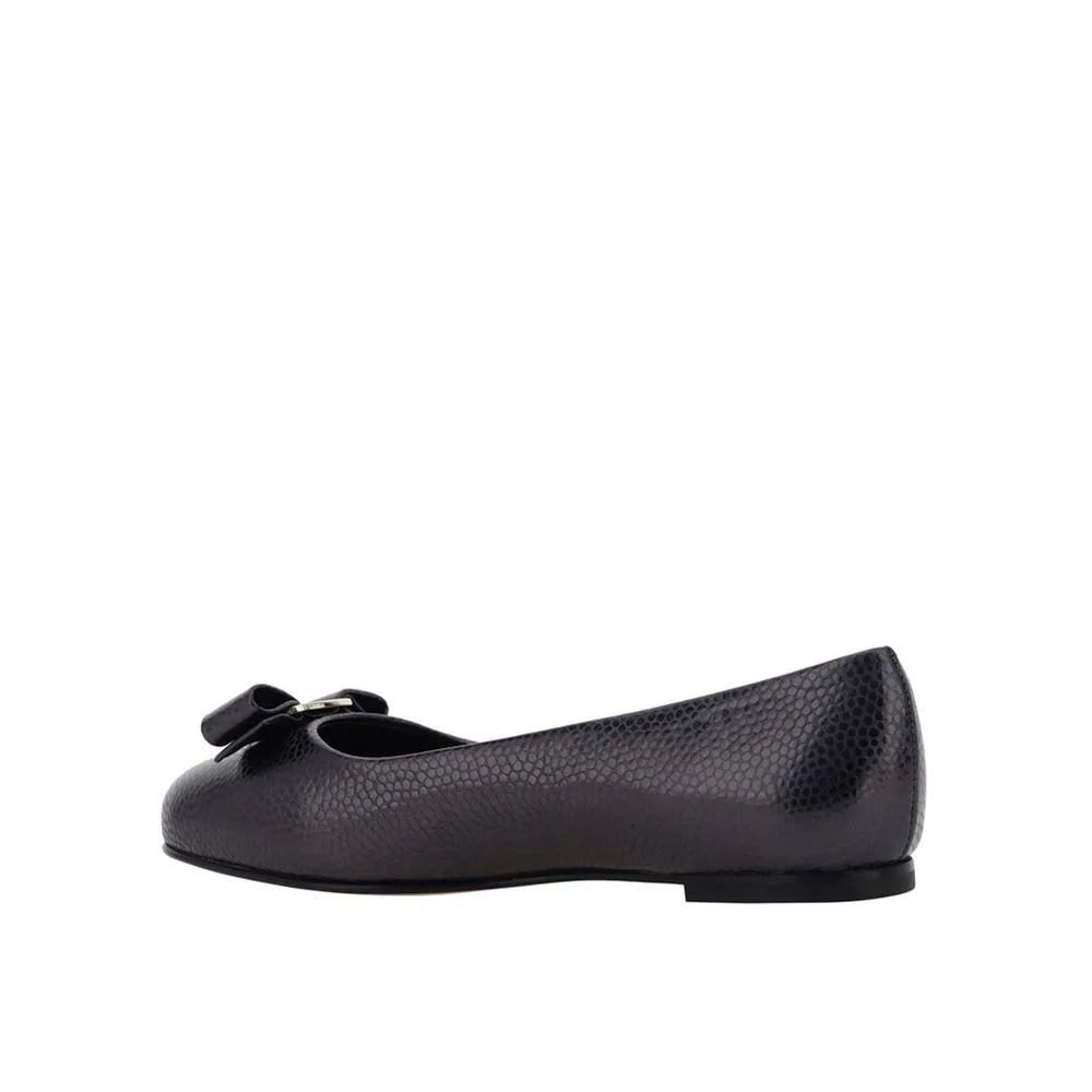 Salvatore Ferragamo Black Calfskin Ballet Flats - EU34.5/US4.5
