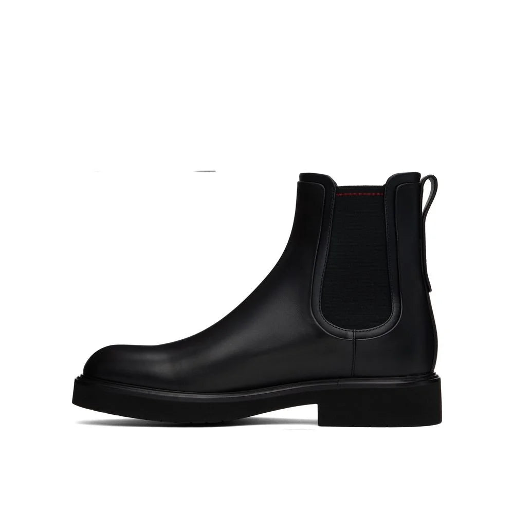 Salvatore Ferragamo Black Calfskin Chelsea Boots