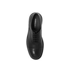 Salvatore Ferragamo Black Calfskin Oxfords And Derbies - EU42.5/US9.5