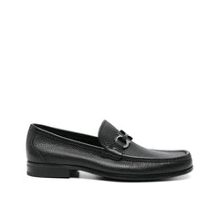 Salvatore Ferragamo Black Calfskin Slip-On Loafers - EU38/US8