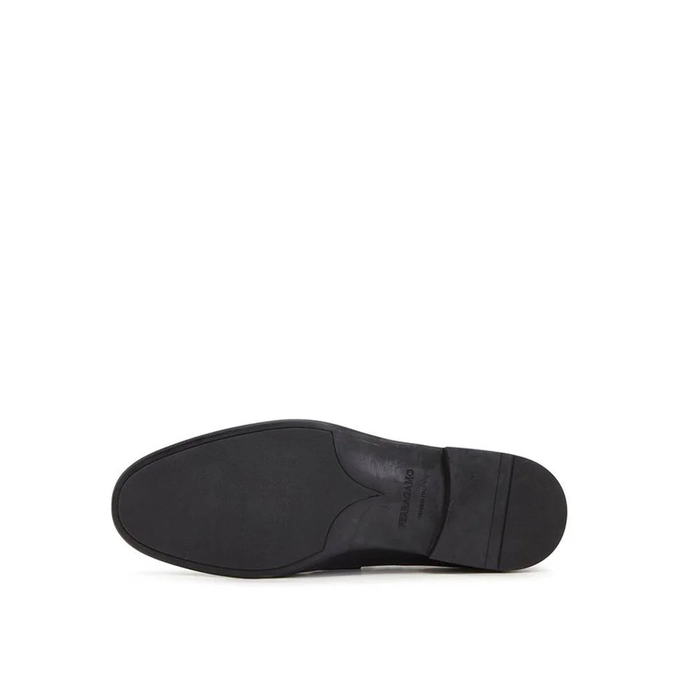 Salvatore Ferragamo Black Calfskin Slip-On Loafers - EU40.5/US7.5