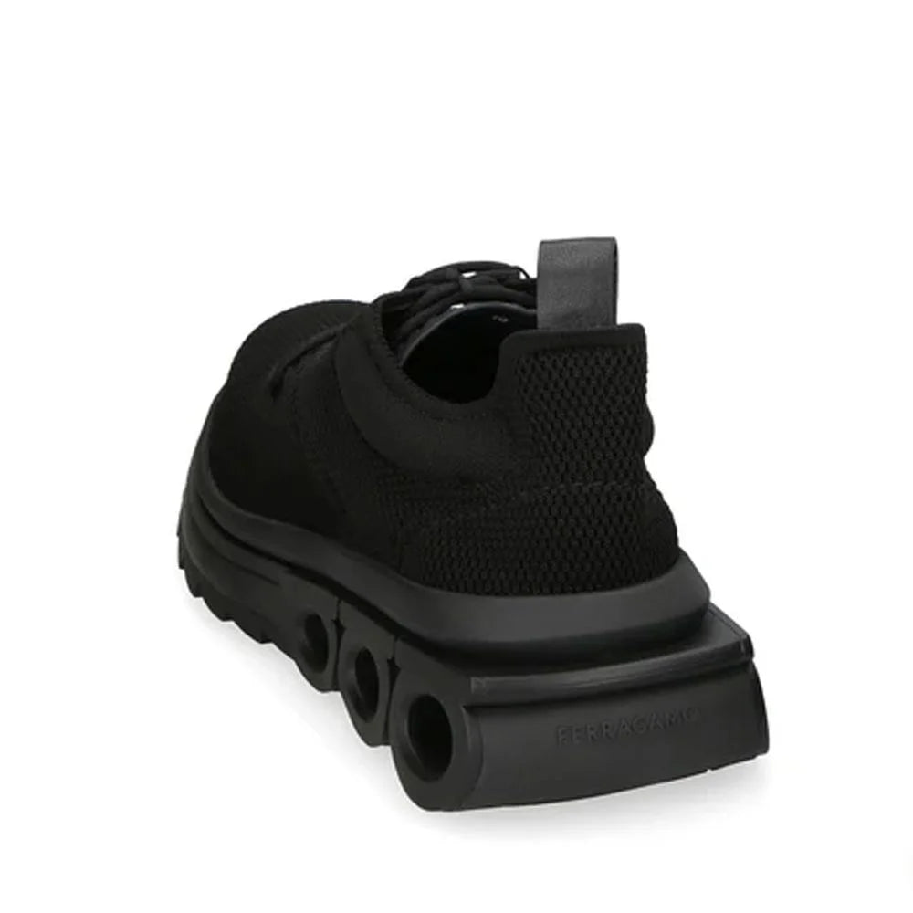 Salvatore Ferragamo Black Fabric Athletic Sneakers - EU45/US12