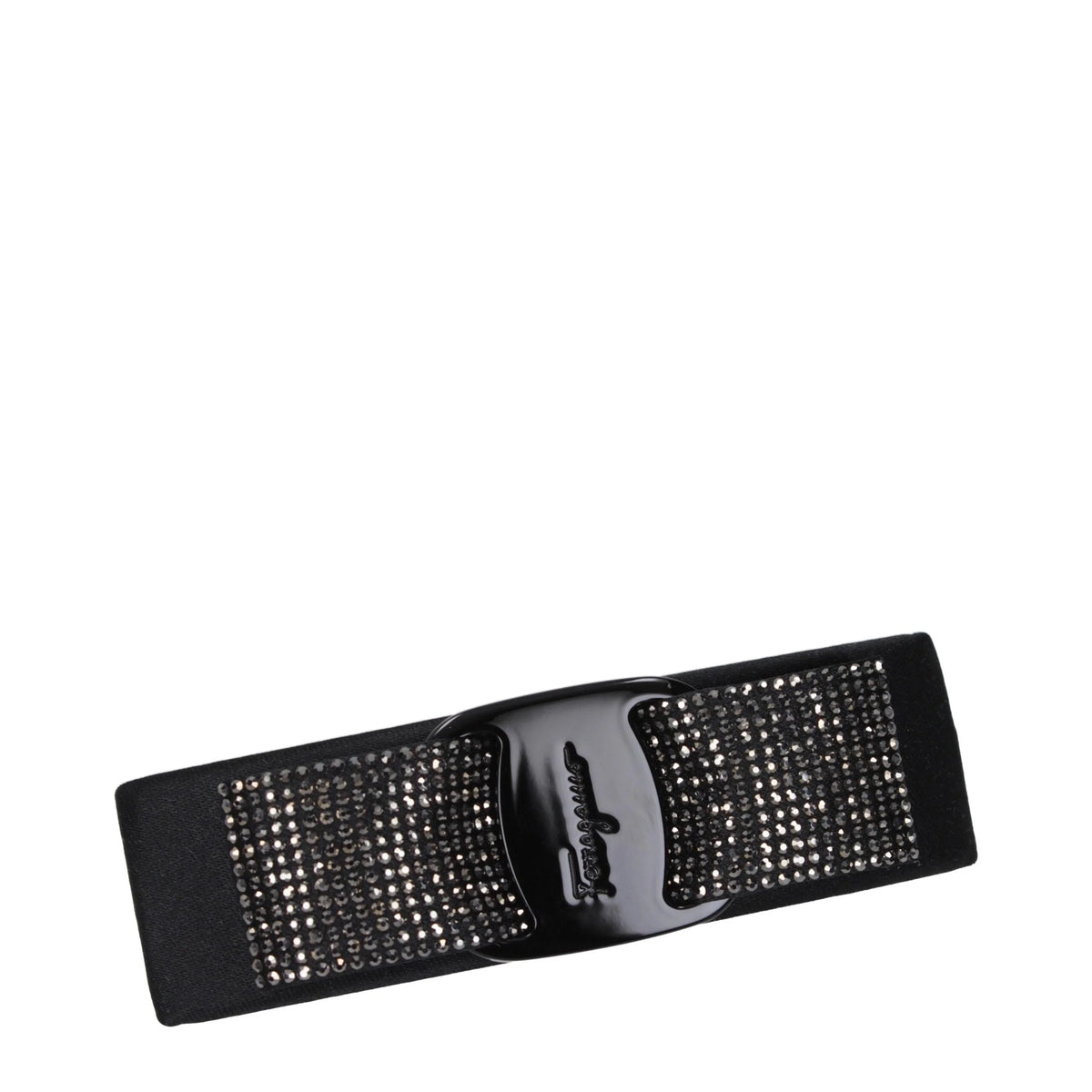 Salvatore Ferragamo Black Fabric Hair Clip